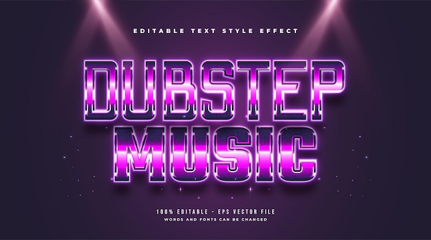 editable text effect in colorful retro music style