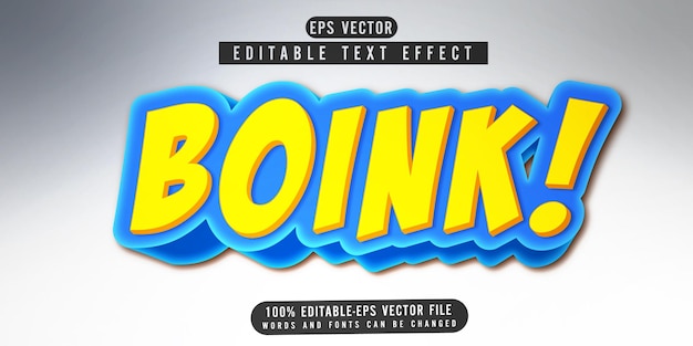 editable text effect in comic expression