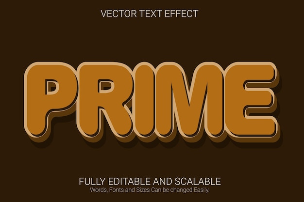 editable text effect in modern trend style