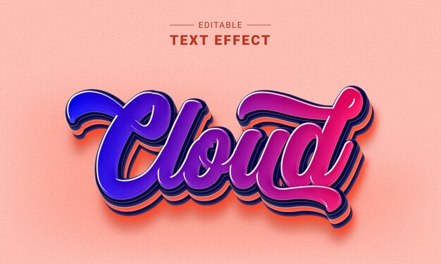 Editable text effect in modern trendy style Lettering Art