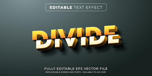 Editable text effect in separated text style