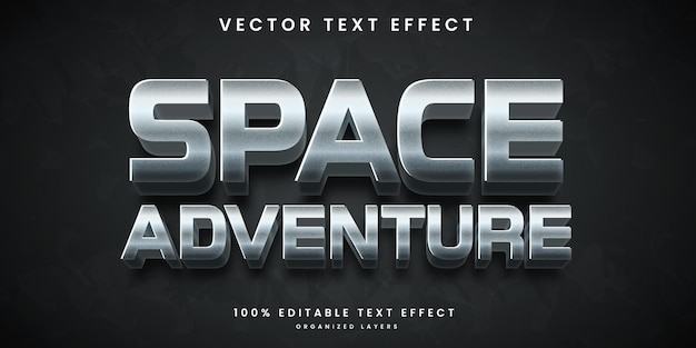 Editable text effect in space adventure style