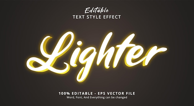 Editable text effect, Lighter text on bright style template