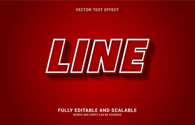 editable text effect line style can be use to make title