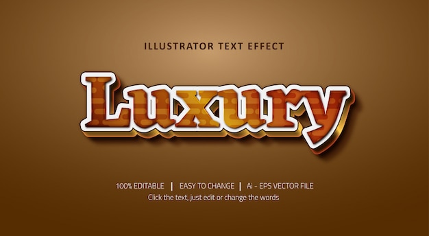Editable text effect Luxury title 