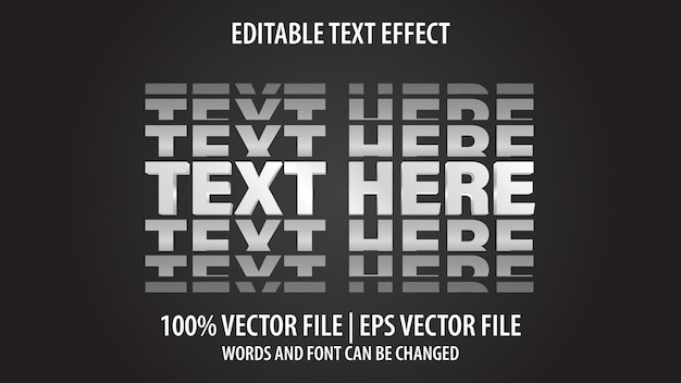 Editable text effect modern 3d TEXT HERE and minimal font style