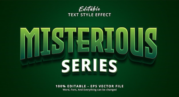 Editable text effect, mysterious series game style