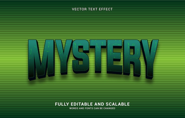 Editable text effect, Mystery style can be use to make Title