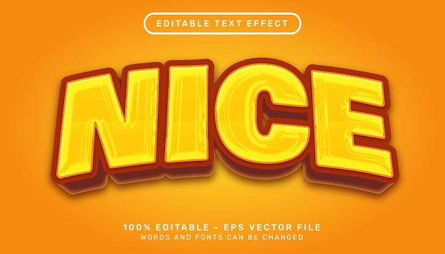 Editable text effect, nice 3d style concept