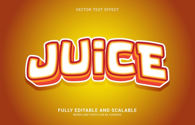 editable text effect orange juice style can be use to make title