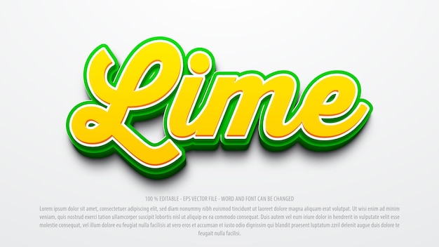 Editable text effect orange juice