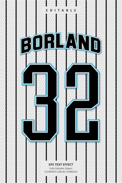editable text effect premium vector design of blue line college style back logo and number