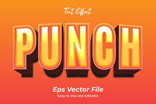 editable text effect punch
