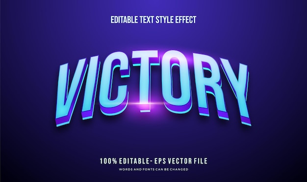 Editable text effect shiny blue Text style effect Editable fonts vector files