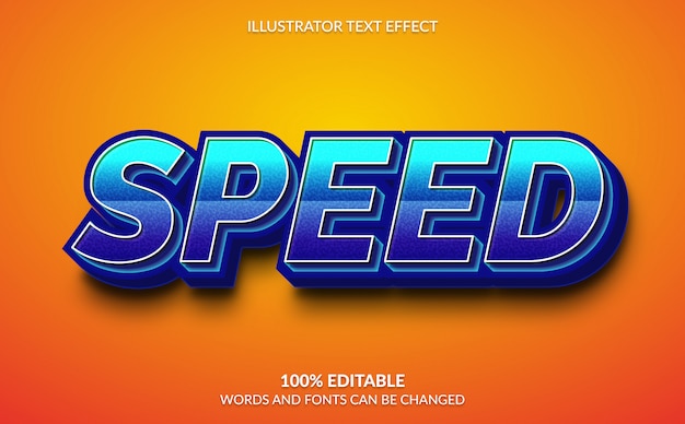 Editable Text Effect,  Speed Text Style