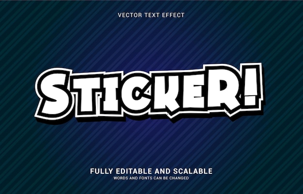 Editable text effect, Sticker style can be use to make Title