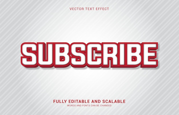 editable text effect subscribe style can be use to make title