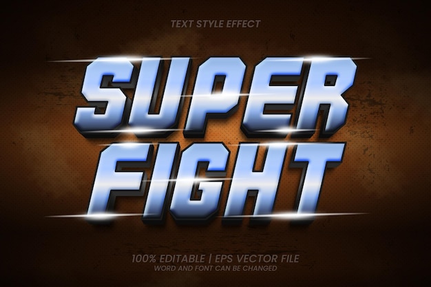 Editable Text Effect Super Fight 3D Gaming Style