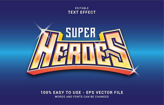editable text effect, super heroes style can be use to make title