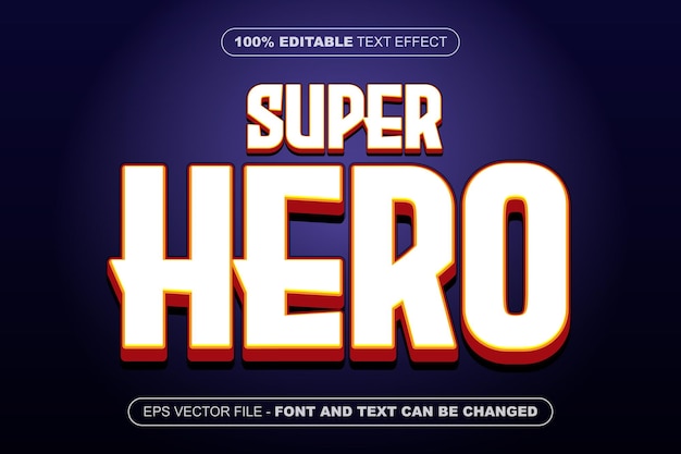 editable text effect super heroes