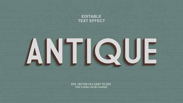 Editable text effect vintage style