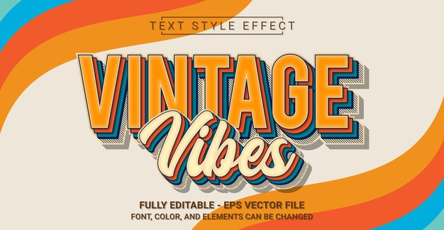 editable text effect with vintage vibes theme premium graphic vector template