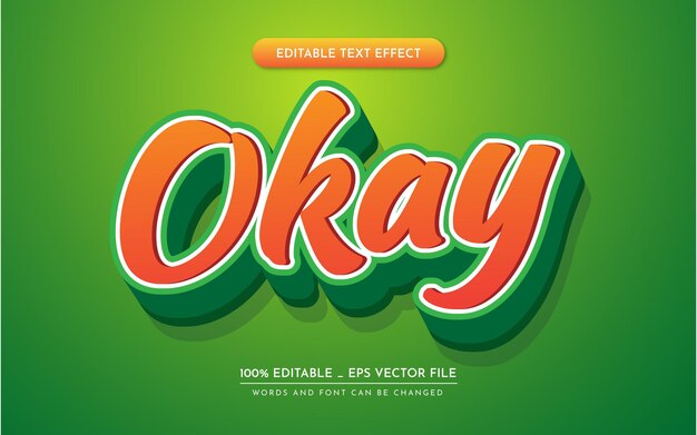 Editable text effect