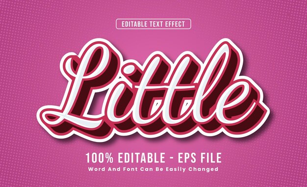 editable text effects little words and fonts can be changed