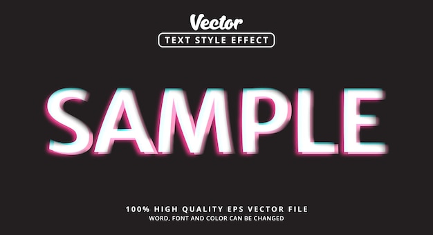editable text effects sample text with modern color style and motion text