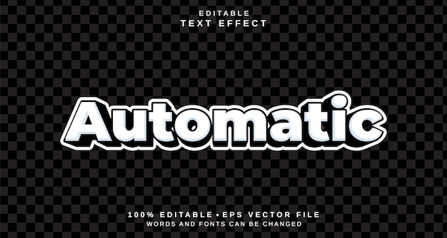 Editable text style effect Automatic text style theme