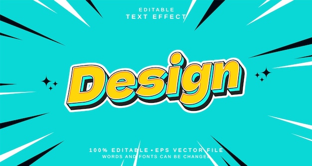 Editable text style effect Design text style theme