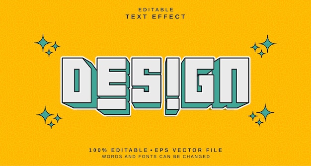 Editable text style effect Design text style theme