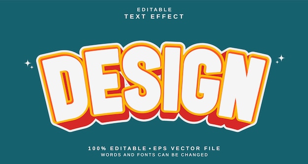 Editable text style effect Design text style theme