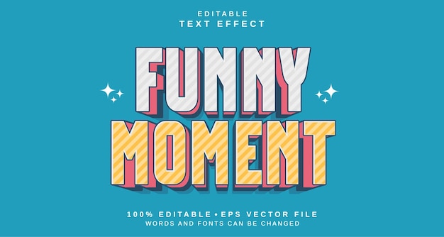Editable text style effect Funny Moment text style theme