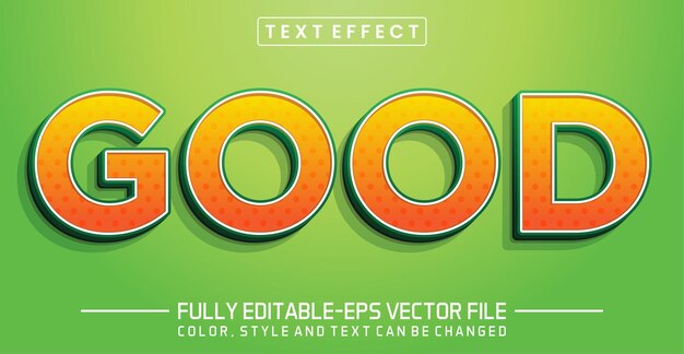Editable text style effect Good text style