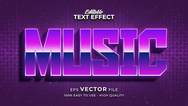 Editable text style effect - Music text style theme