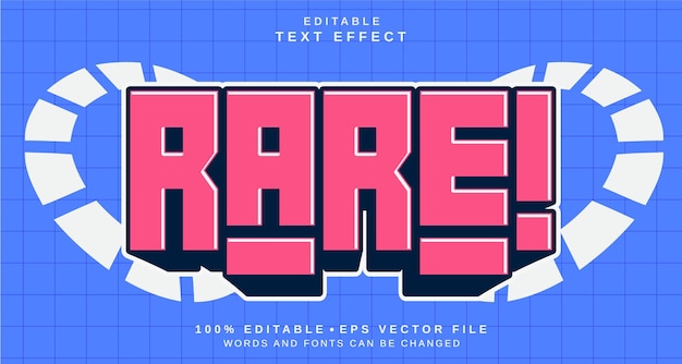 Editable text style effect Rare text style theme