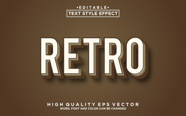 Editable text style effect retro