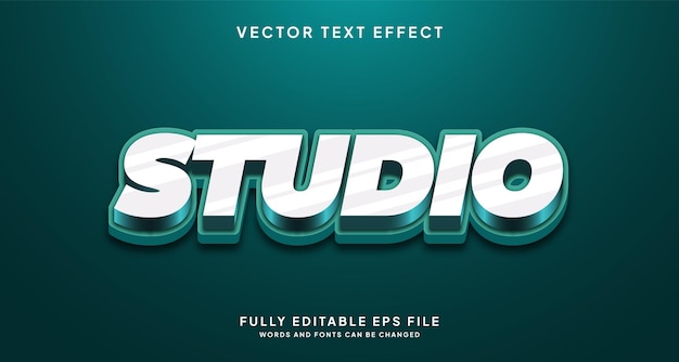 Editable text style effect Studio text style theme