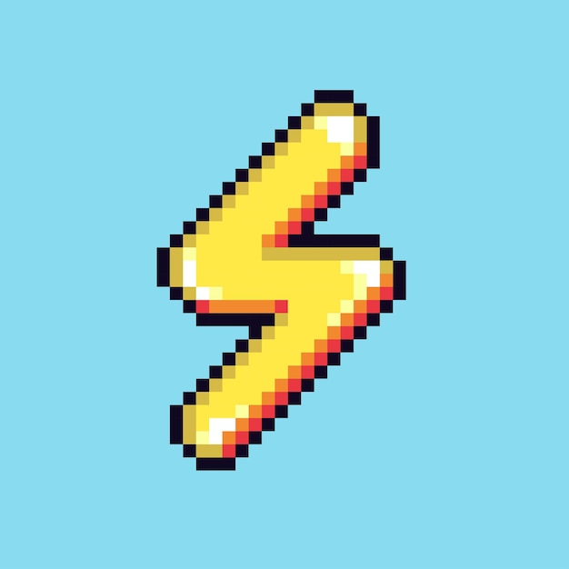 editable vector flash icon pixel art illustration for game development game asset web asset