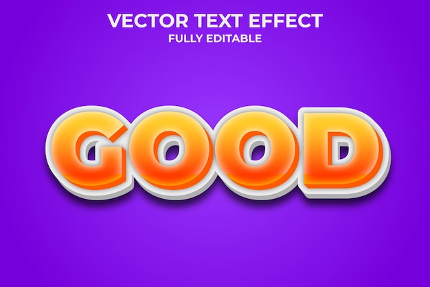 Editable vector text effect design template