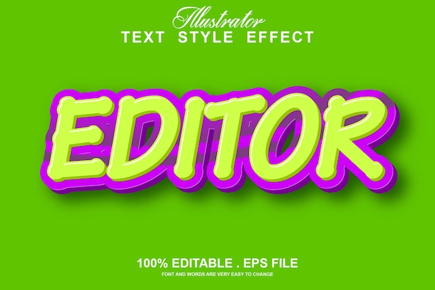 editor text effect editable