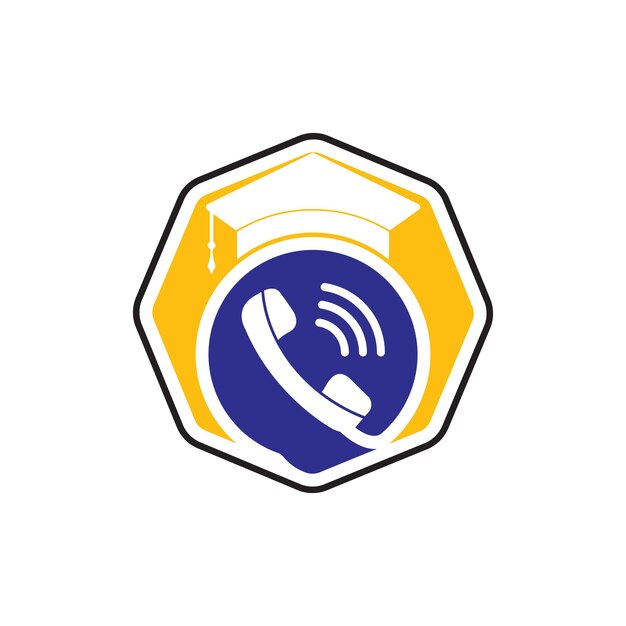Education Call vector logo design template