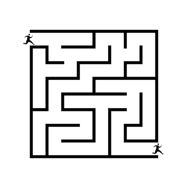 education logic game labyrinth for kids. find right way. maze or puzzle design. vector illustration.