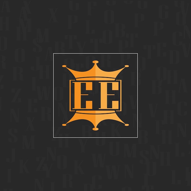 EE initial monogram logo with square style design