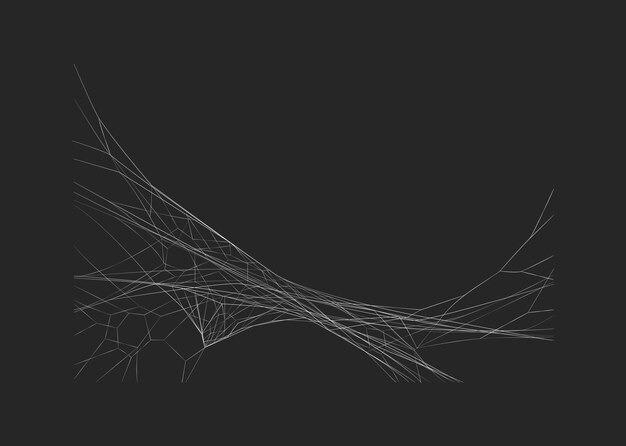 Eerie cobweb abstract pattern frame realistic vector icon