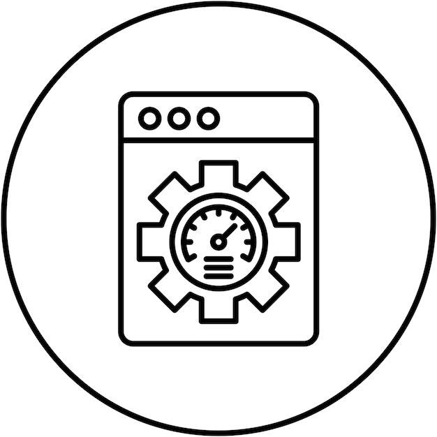 efficiency icon vector image can be used for no code