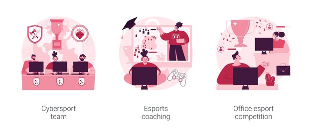 Egames tournament abstract concept vector illustrations