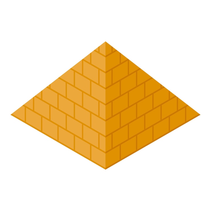 Vektor egypt pyramide icon isometric of egypt pyramide vector icon for web design isolated on white background