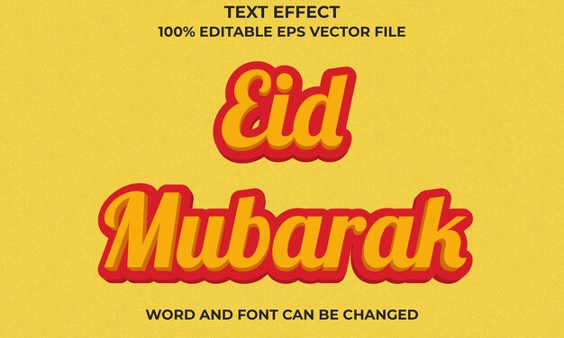 eid mubarak 3d text effect style editable 3d text effect with eid mubarak text concept